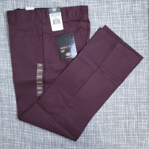 NWT Dickies Skateboarding Men's Regular Fit Pants Maroon WPSK67